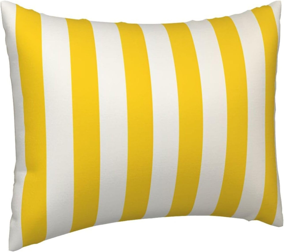 Lemon Yellow Stripes Pillow Cases Set of 2, Standard Pillowcase for Hair and Skin, Super Soft Bed Pillow Protector Covers with Hidden Zipper, 20x26 Inches Pillow Covers for Sleeping Gift