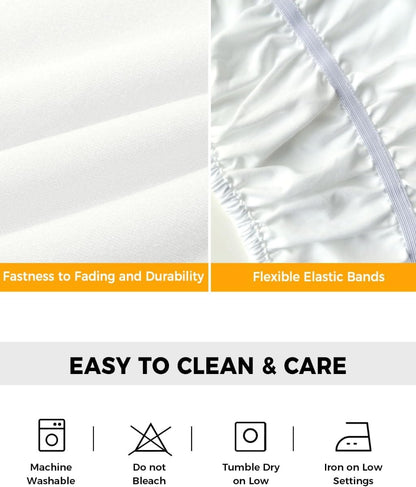 Lemon Bed Skirt Queen Size 16 Inch Drop, Adjustable Elastic Wrap Around Bed Skirts Easy Fitting Dust Ruffle Bedskirt Bed Frame Cover Summer Watercolor Yellow Fruits